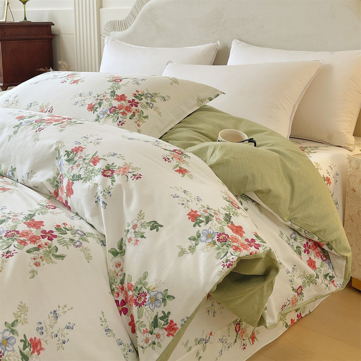 91家纺网 家纺一手货源 找家纺 宝齐莱家纺 2026新款全棉纯棉13372印花被套单被套被套单件 香榭丽