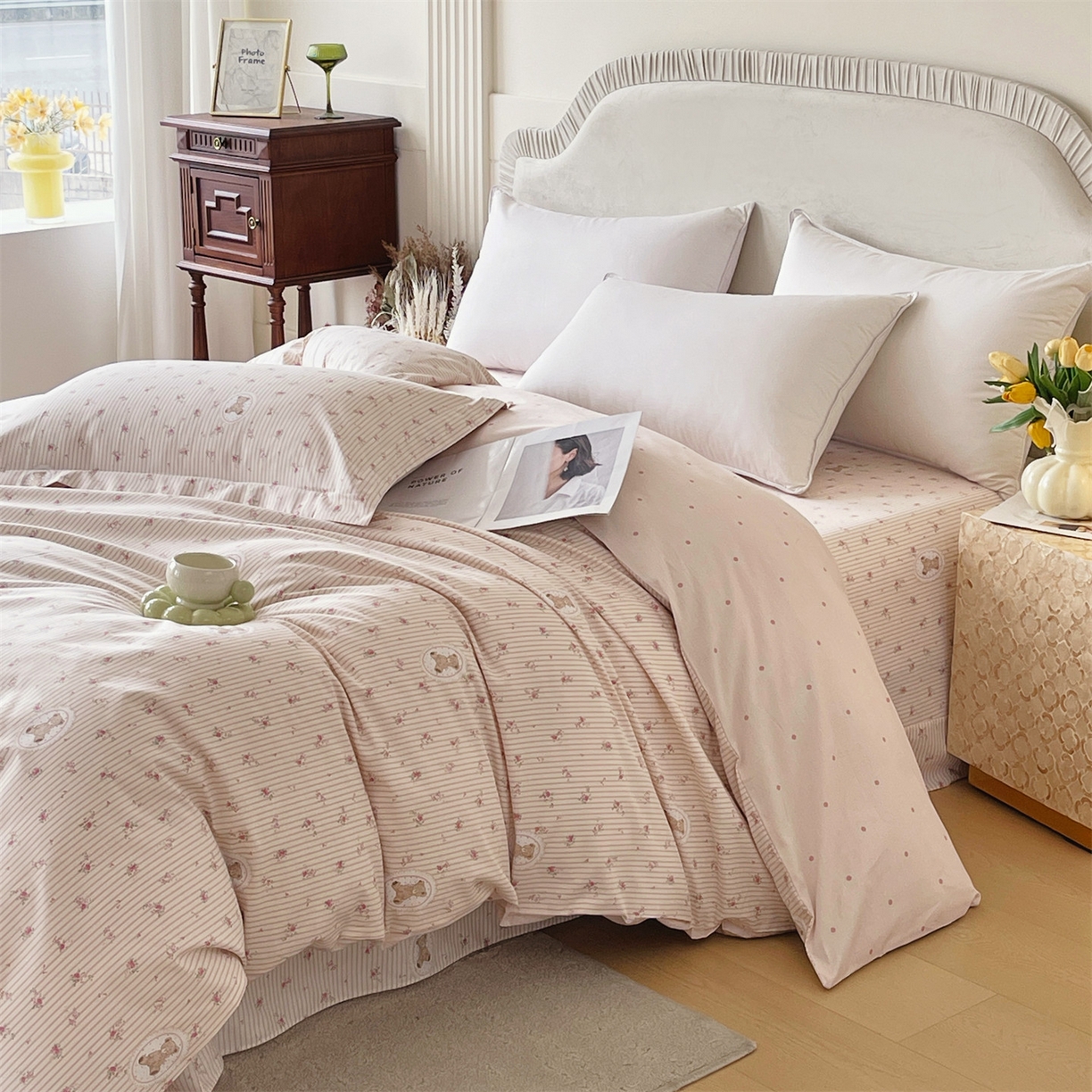 91家纺网 家纺一手货源 找家纺 宝齐莱家纺 2026新款全棉纯棉13372印花被套单被套被套单件 小确幸