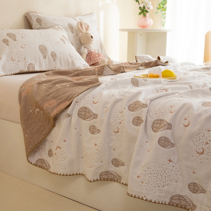 91家纺网 家纺一手货源 找家纺 （总）美达家纺 2026新款全棉六层纱高温砂洗夏被盖毯夏凉被空调被