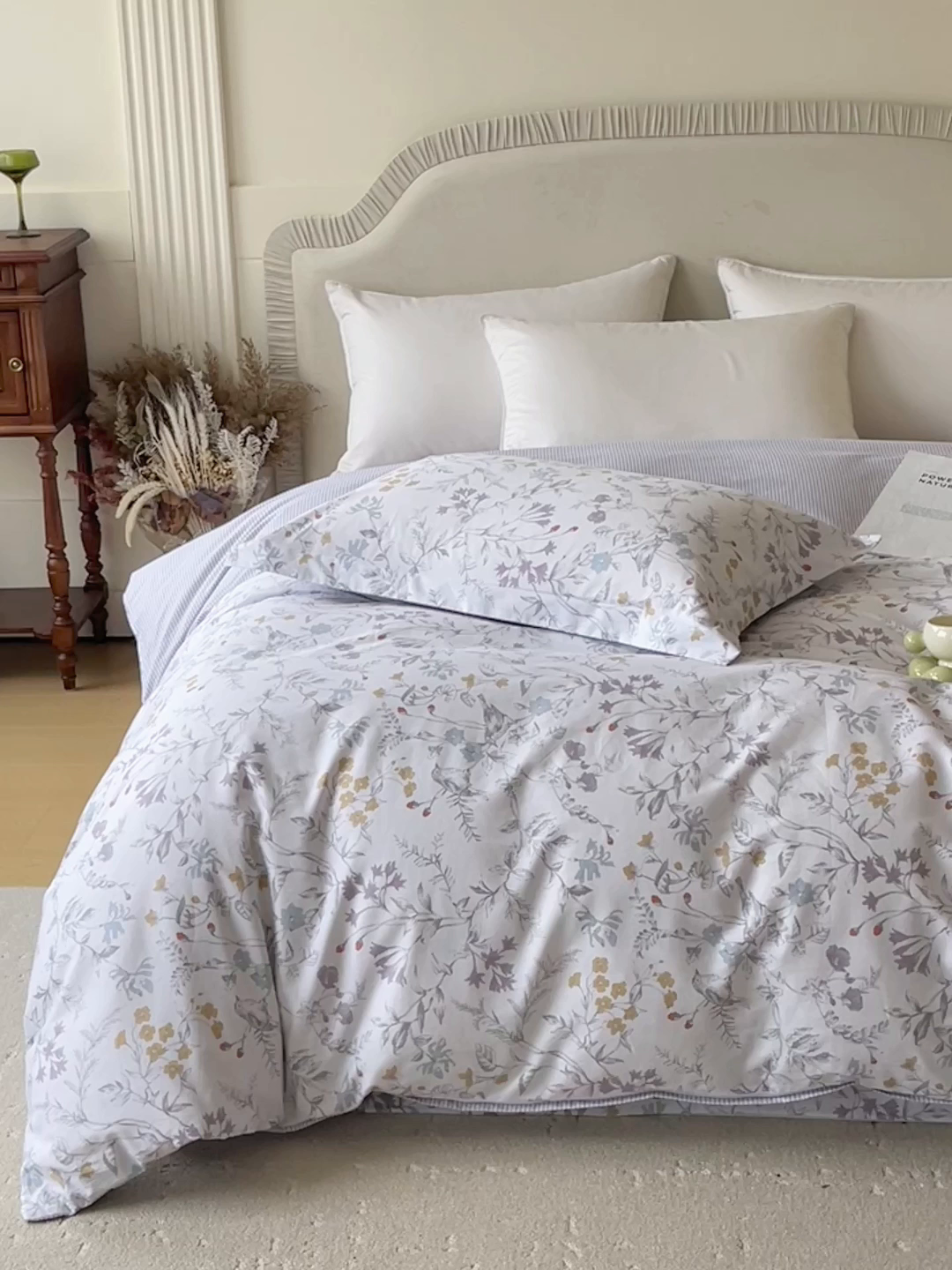 91家纺网 家纺一手货源 找家纺 宝齐莱家纺 2026新款全棉纯棉13372印花被套单被套被套单件 花解语