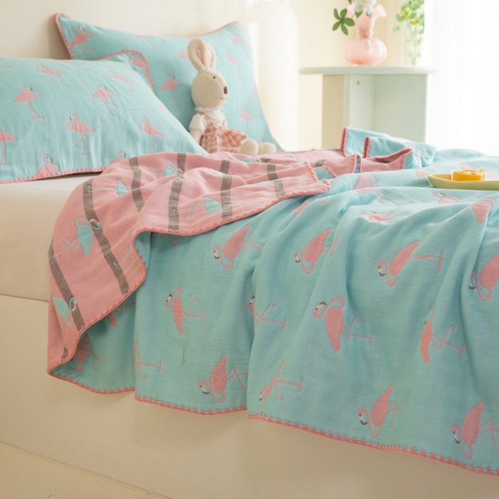 91家纺网 家纺一手货源 找家纺 （总）美达家纺 2026新款全棉六层纱高温砂洗夏被盖毯夏凉被空调被