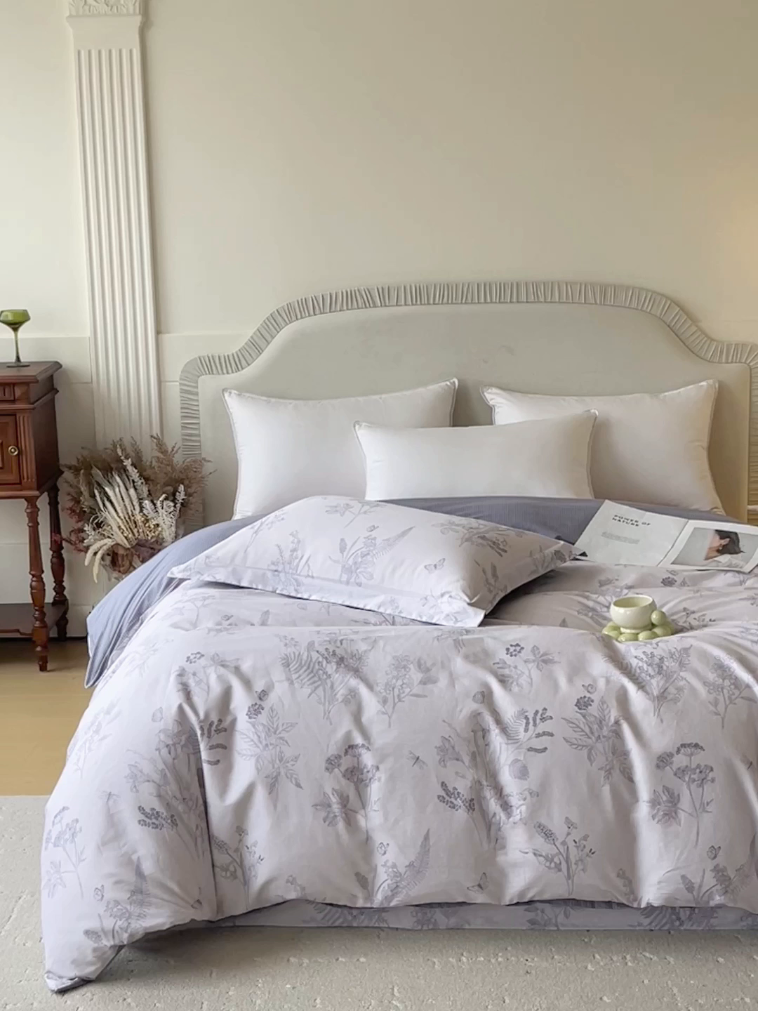 91家纺网 家纺一手货源 找家纺 宝齐莱家纺 2026新款全棉纯棉13372印花被套单被套被套单件 清雅