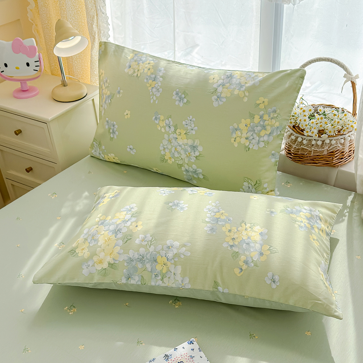 91家纺网 家纺一手货源 找家纺 铺尚美家纺 2026新款12868新疆全棉纯棉单品床单系列（提供质检报告） 初夏花蕊