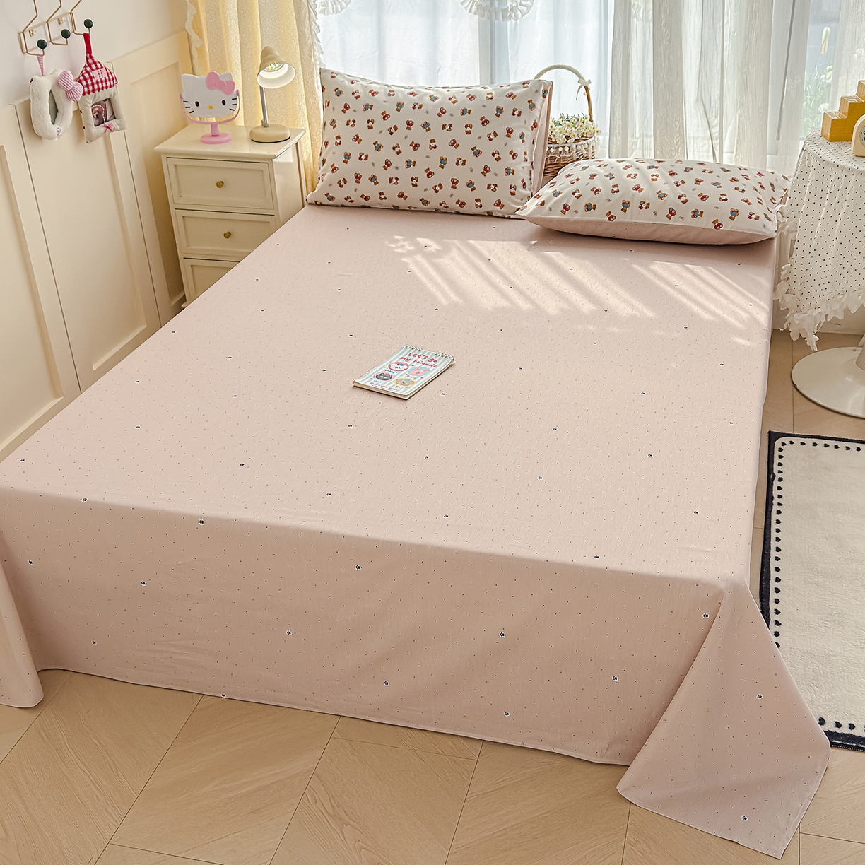 铺尚美家纺 2026新款12868新疆全棉纯棉单品床单系列（提供质检报告） 烘焙熊熊