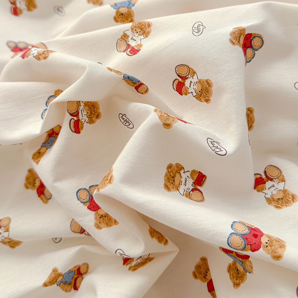 91家纺网 家纺一手货源 找家纺 铺尚美家纺 2026新款12868新疆全棉纯棉单品床单系列（提供质检报告） 烘焙熊熊