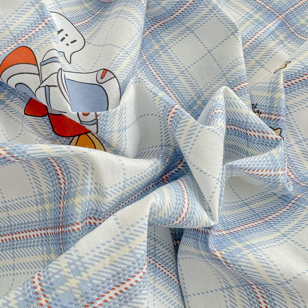 91家纺网 家纺一手货源 找家纺 铺尚美家纺 2026新款12868新疆全棉纯棉单品床单系列（提供质检报告） 快乐星球