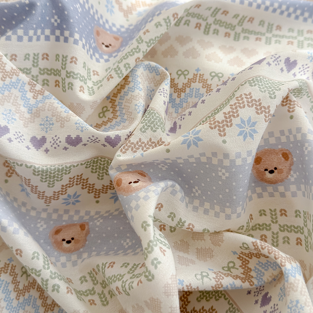 91家纺网 家纺一手货源 找家纺 铺尚美家纺 2026新款12868新疆全棉纯棉单品床单系列（提供质检报告） 云织熊熊