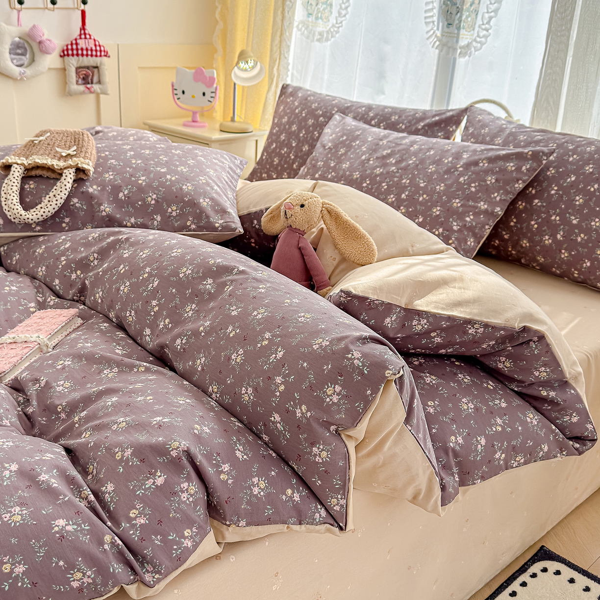 91家纺网 家纺一手货源 找家纺 铺尚美家纺 2026新款12868新疆全棉纯棉单品床单系列（提供质检报告） 风信子