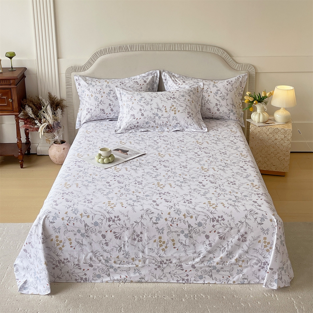 91家纺网 家纺一手货源 找家纺 （总）宝齐莱家纺 2026新款全棉纯棉13372印花单床单床单单件