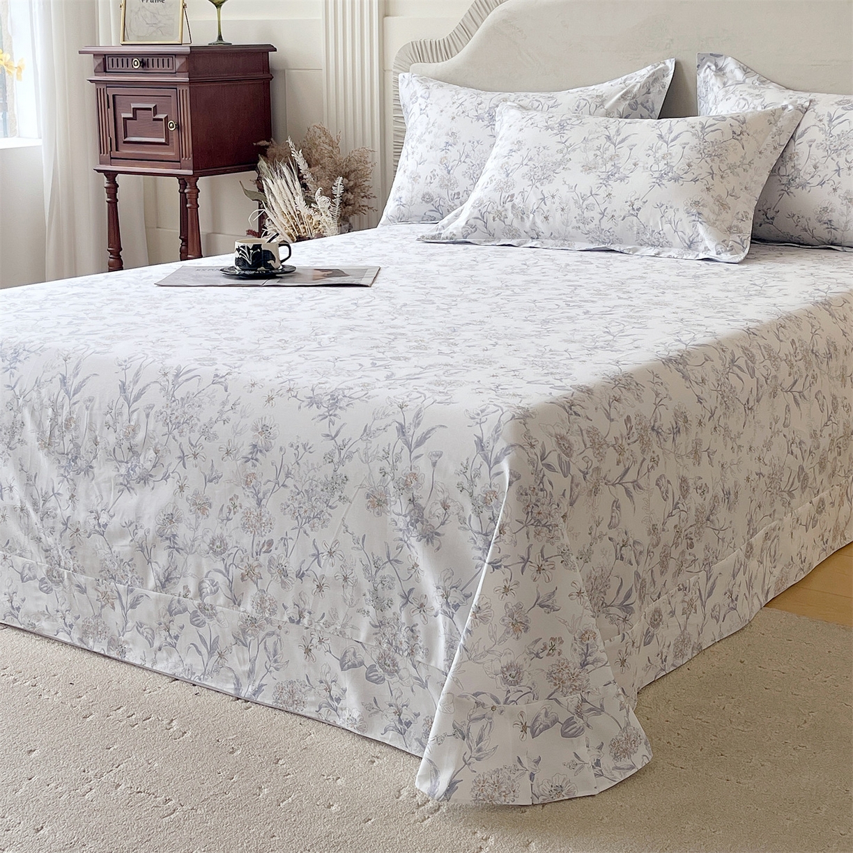 91家纺网 家纺一手货源 找家纺 （总）宝齐莱家纺 2026新款全棉纯棉13372印花单床单床单单件