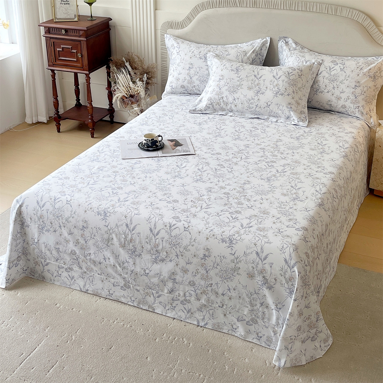 91家纺网 家纺一手货源 找家纺 （总）宝齐莱家纺 2026新款全棉纯棉13372印花单床单床单单件