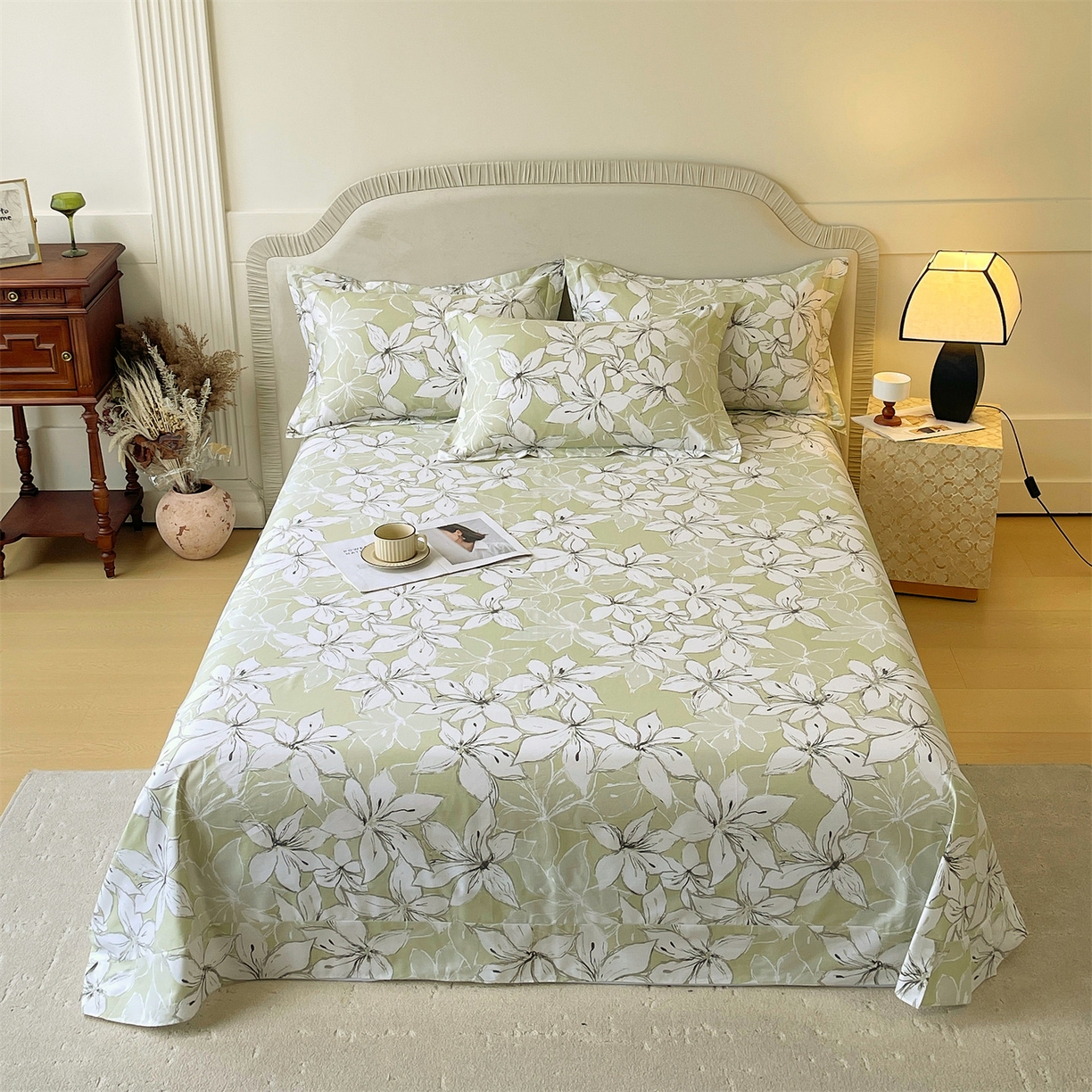 91家纺网 家纺一手货源 找家纺 （总）宝齐莱家纺 2026新款全棉纯棉13372印花单床单床单单件