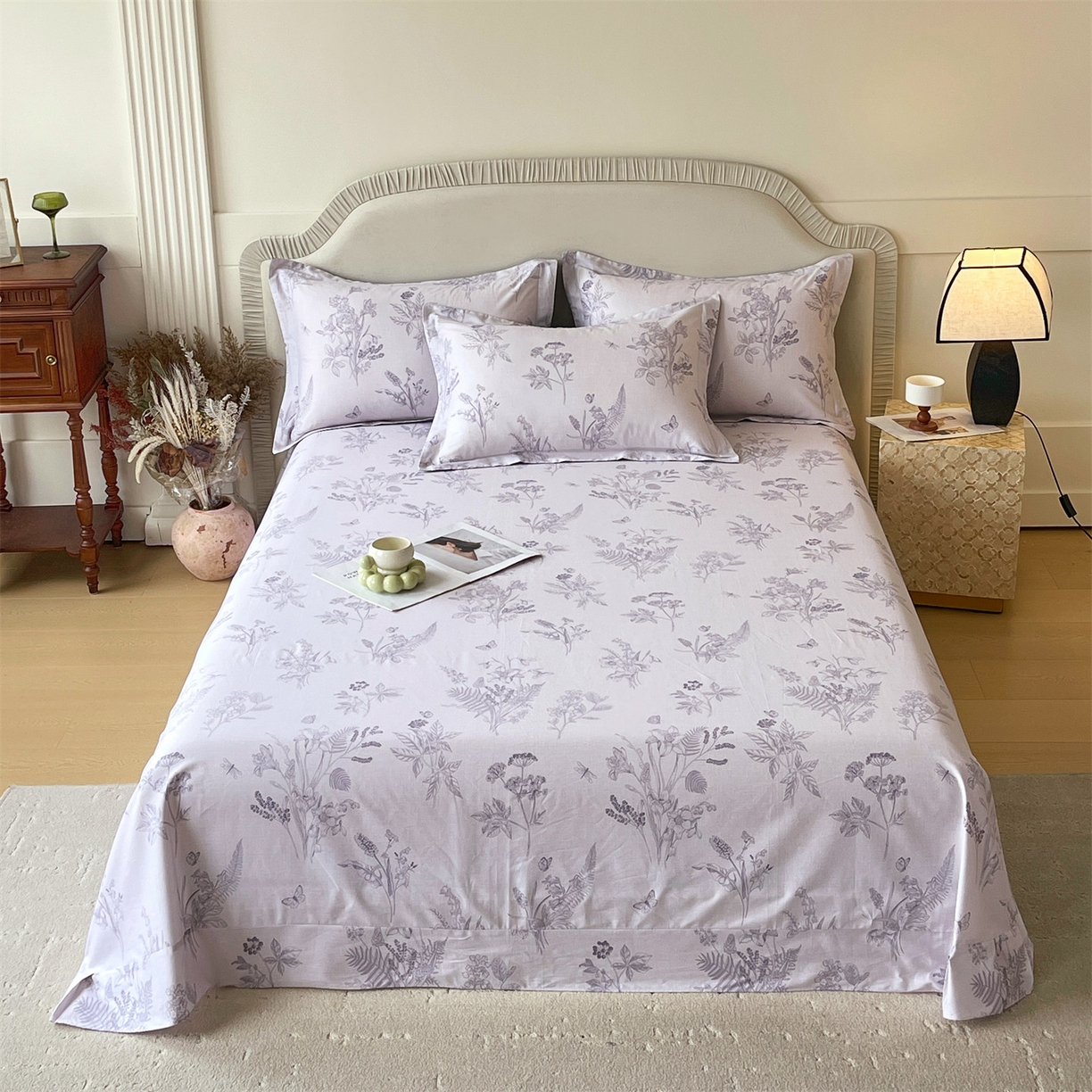 宝齐莱家纺 2026新款全棉纯棉13372印花单床单床单单件 清雅