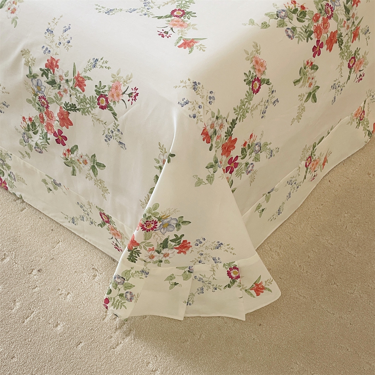 91家纺网 家纺一手货源 找家纺 宝齐莱家纺 2026新款全棉纯棉13372印花单床单床单单件 香榭丽