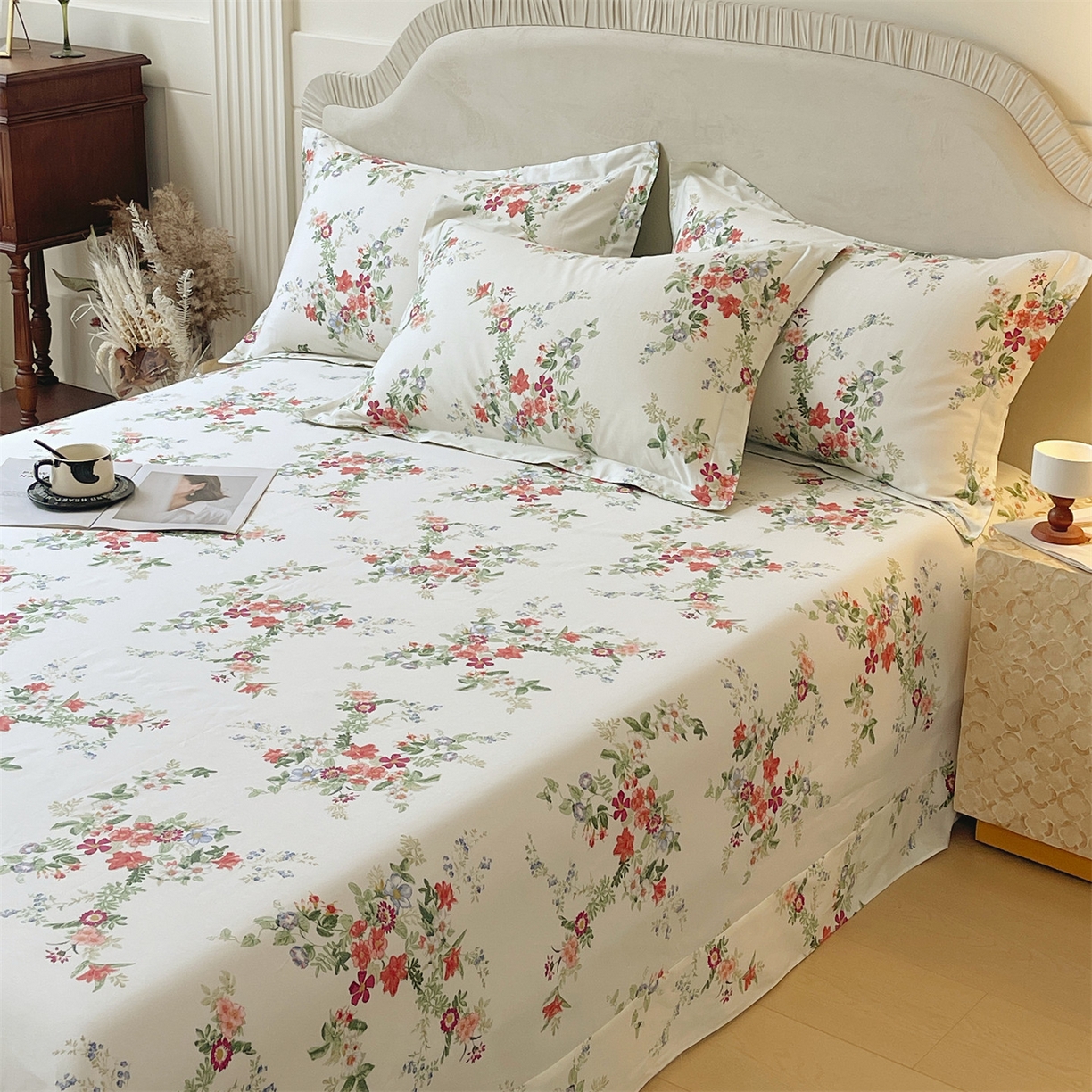 91家纺网 家纺一手货源 找家纺 宝齐莱家纺 2026新款全棉纯棉13372印花单床单床单单件 香榭丽