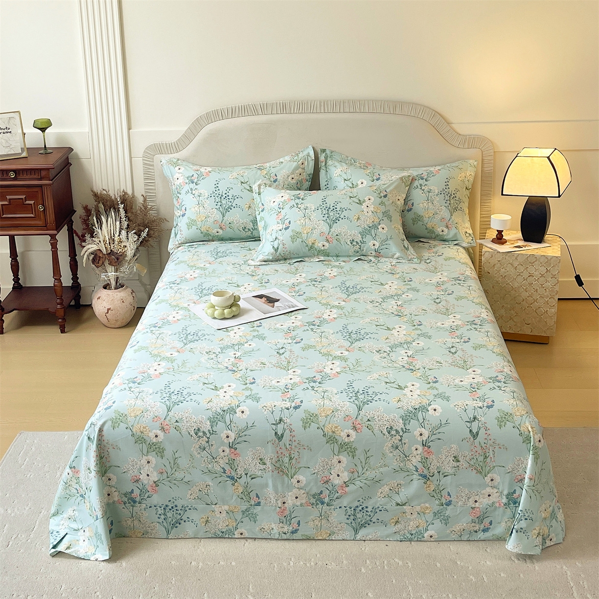 宝齐莱家纺 2026新款全棉纯棉13372印花单床单床单单件 浅茉