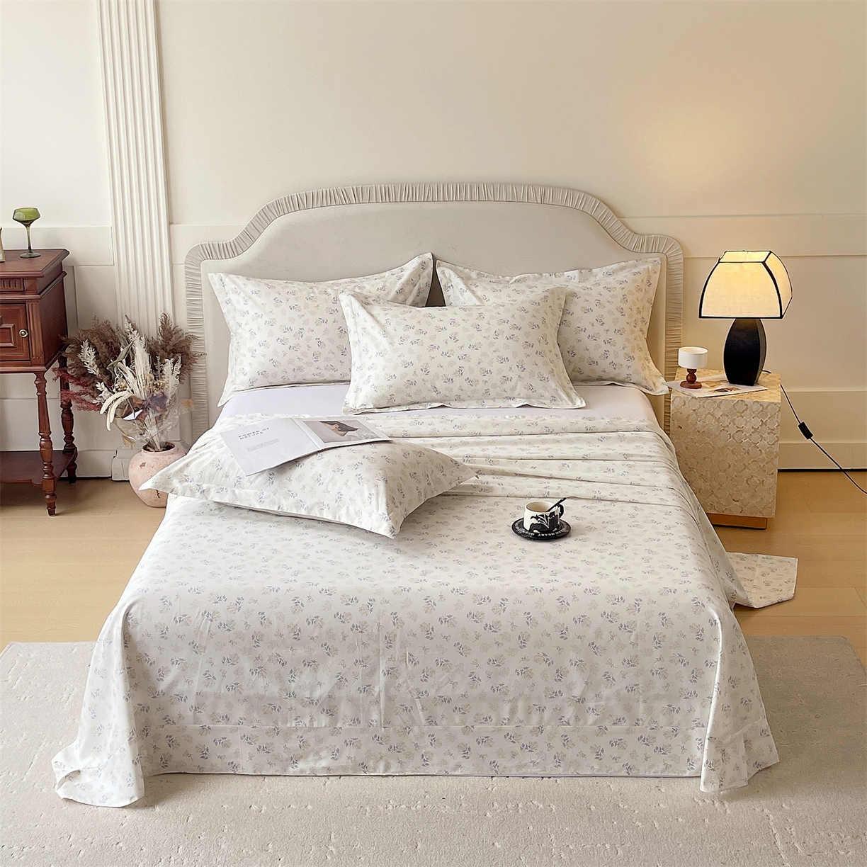 91家纺网 家纺一手货源 找家纺 宝齐莱家纺 2026新款全棉纯棉13372印花单床单床单单件 左岸晨雾