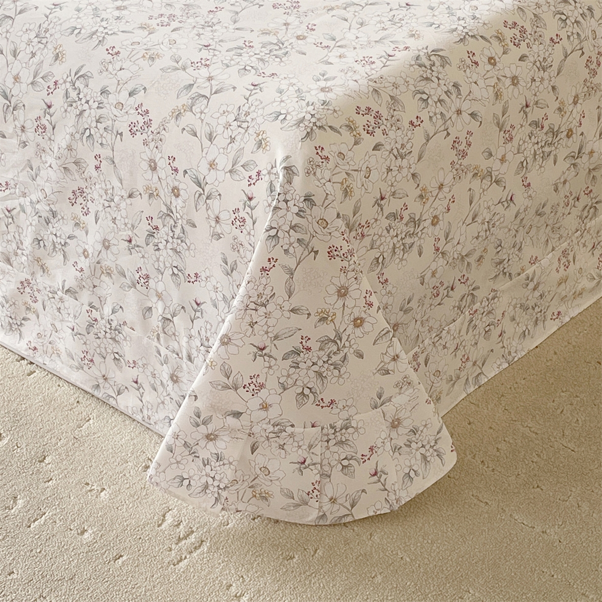 91家纺网 家纺一手货源 找家纺 宝齐莱家纺 2026新款全棉纯棉13372印花单床单床单单件 烟花间