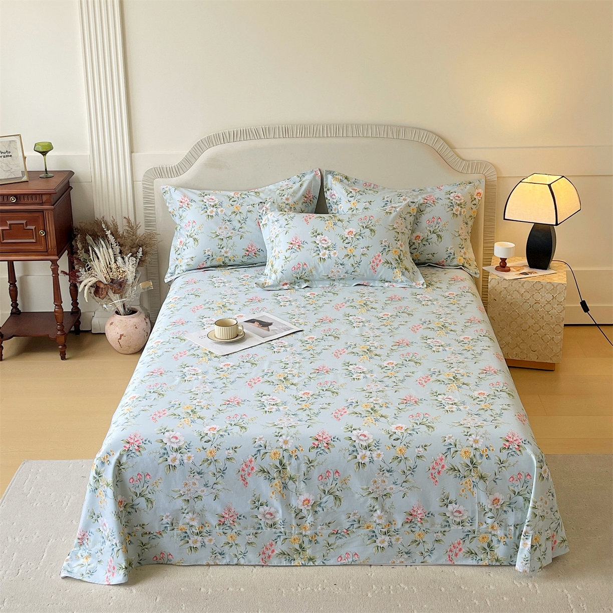 宝齐莱家纺 2026新款全棉纯棉13372印花单床单床单单件 午后花园