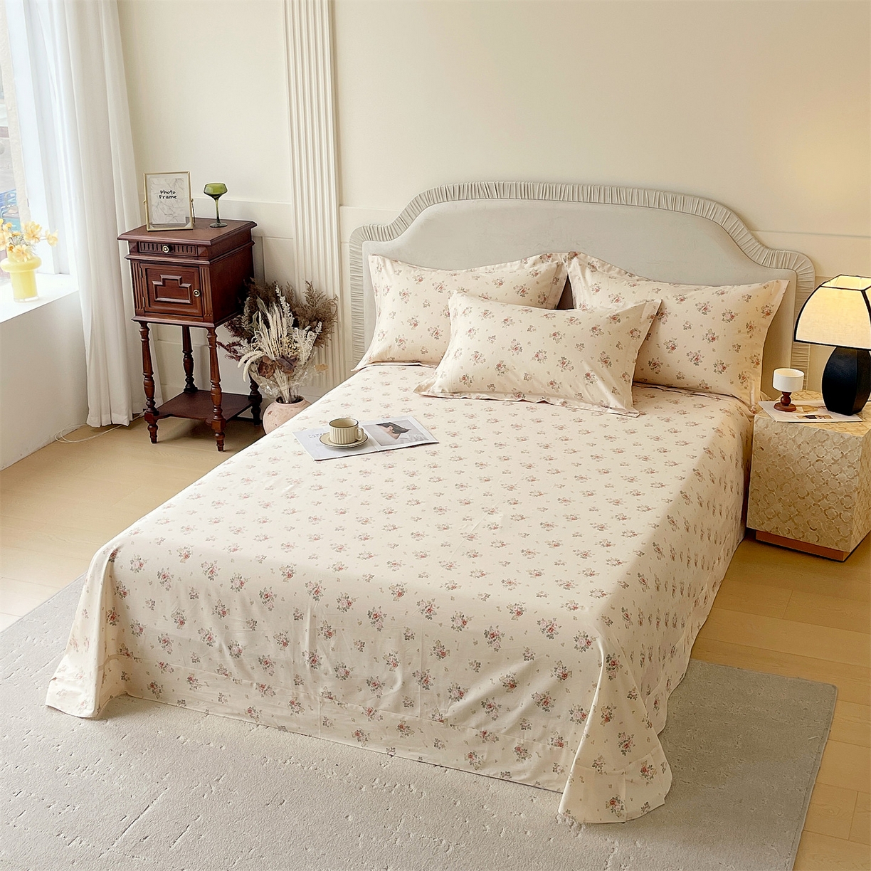 91家纺网 家纺一手货源 找家纺 宝齐莱家纺 2026新款全棉纯棉13372印花单床单床单单件 洛可可