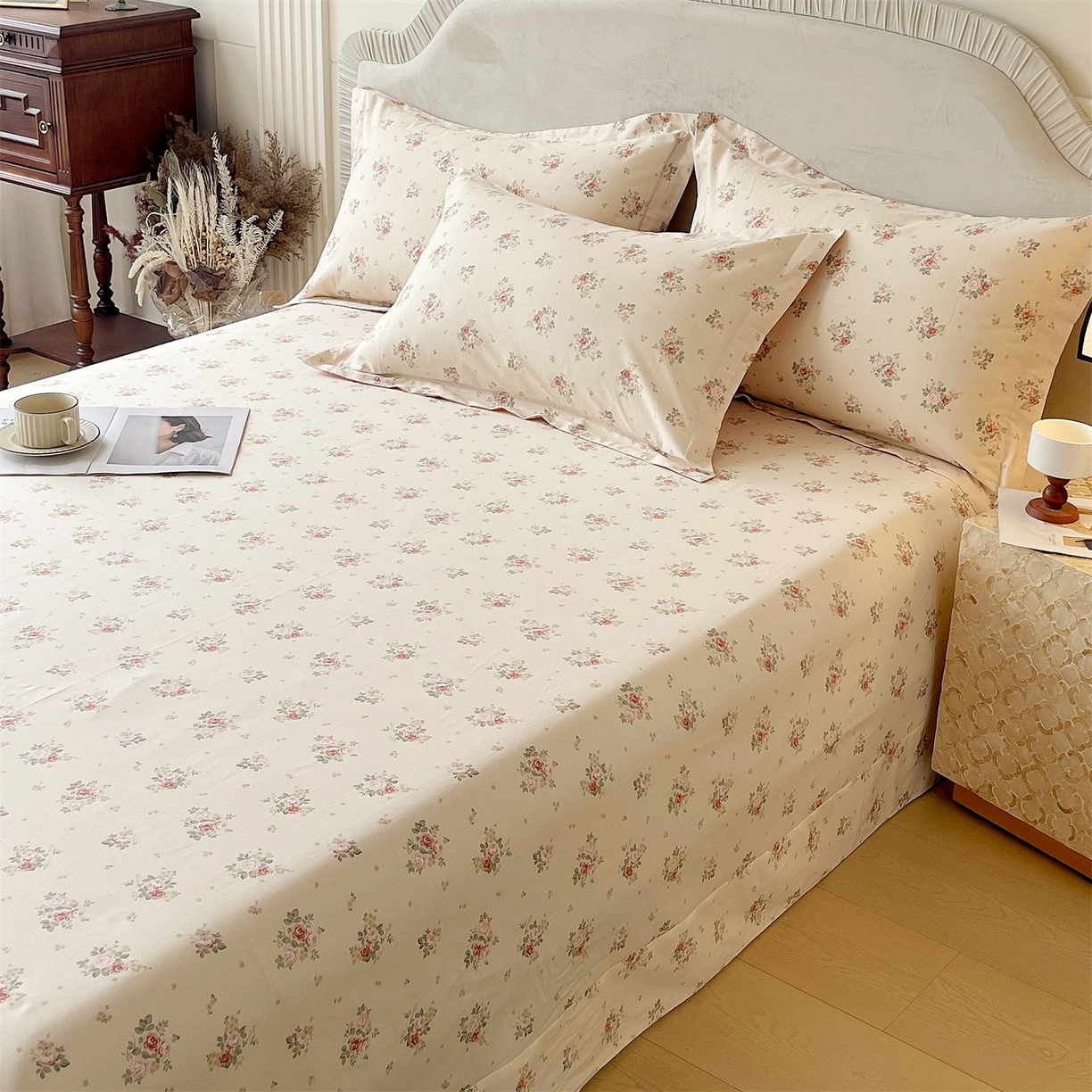 91家纺网 家纺一手货源 找家纺 宝齐莱家纺 2026新款全棉纯棉13372印花单床单床单单件 洛可可