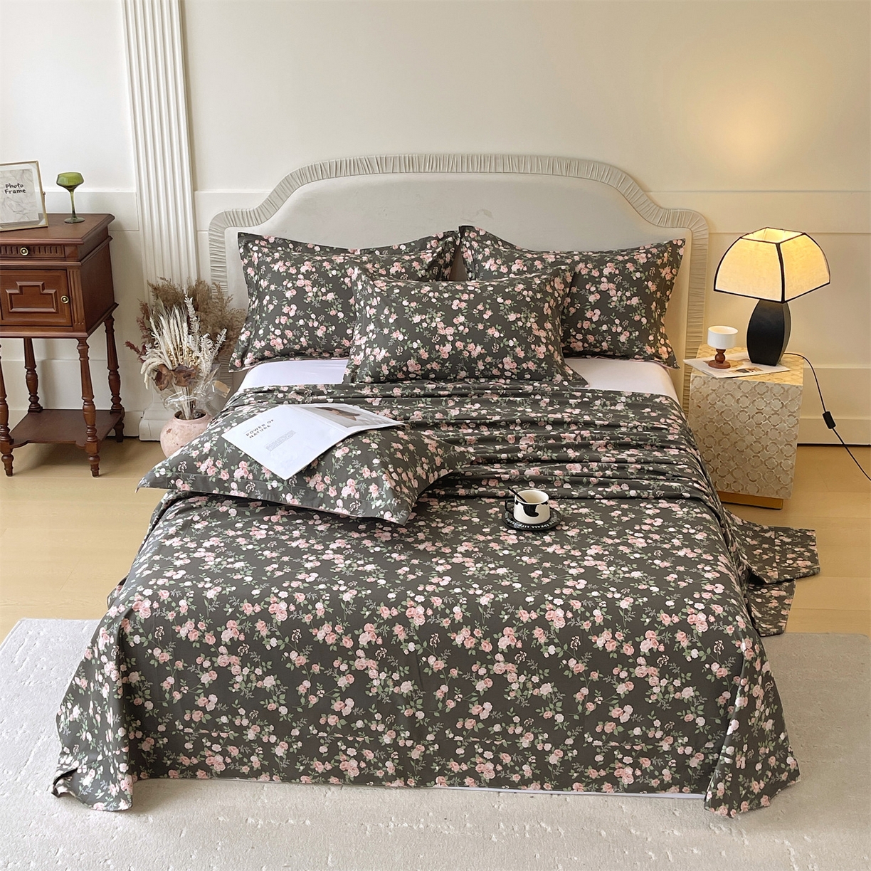 91家纺网 家纺一手货源 找家纺 宝齐莱家纺 2026新款全棉纯棉13372印花单床单床单单件 美如画