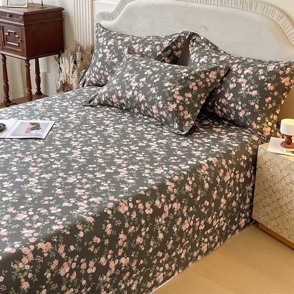 91家纺网 家纺一手货源 找家纺 宝齐莱家纺 2026新款全棉纯棉13372印花单床单床单单件 美如画