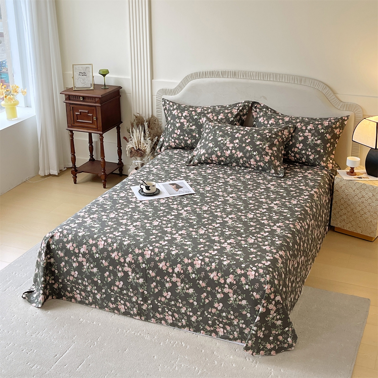 91家纺网 家纺一手货源 找家纺 宝齐莱家纺 2026新款全棉纯棉13372印花单床单床单单件 美如画