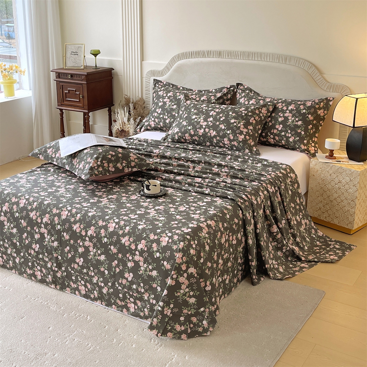 91家纺网 家纺一手货源 找家纺 宝齐莱家纺 2026新款全棉纯棉13372印花单床单床单单件 美如画