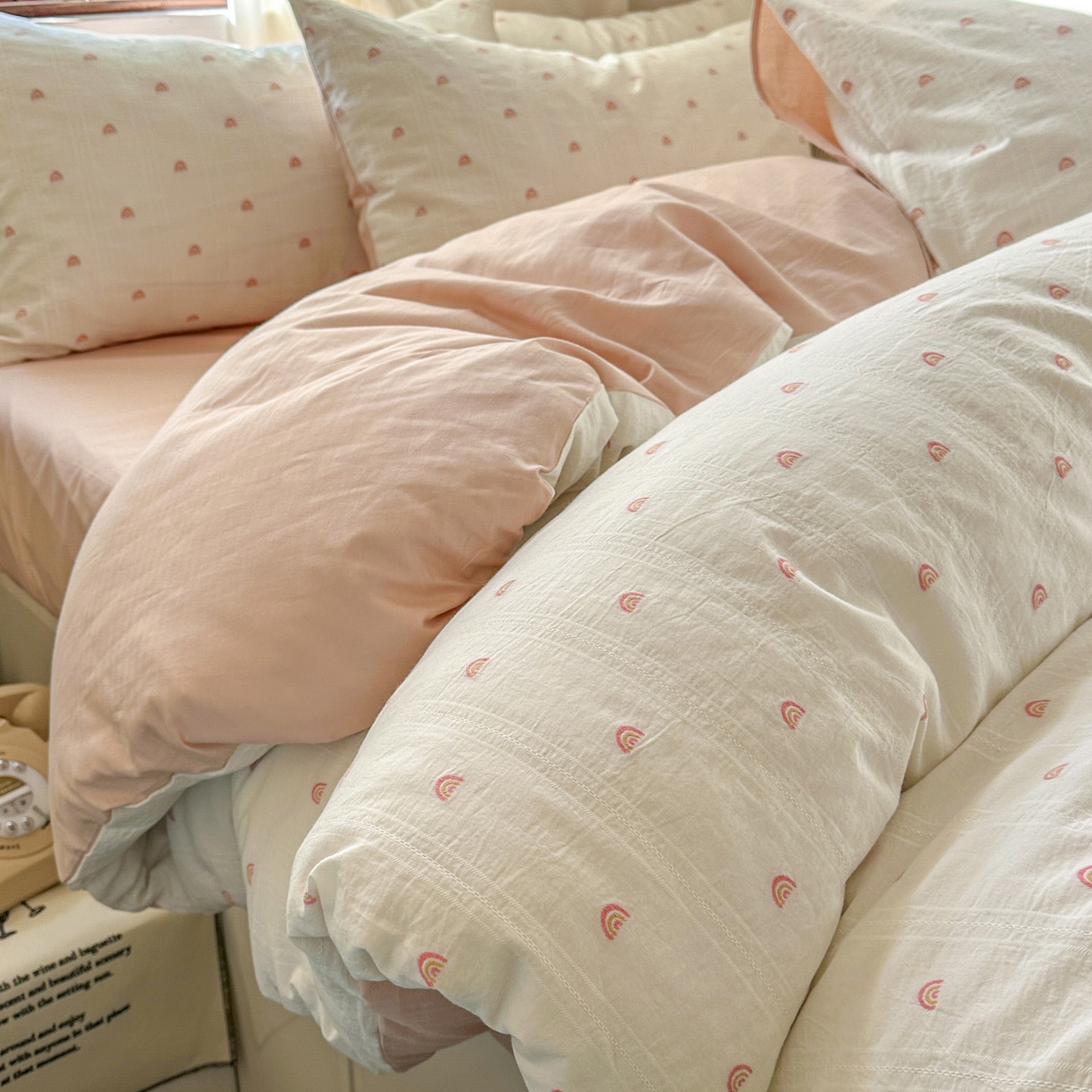 91家纺网 家纺一手货源 找家纺 田野 2026新款全棉棉麻四件套-碎花系列 叶语悠然 紫