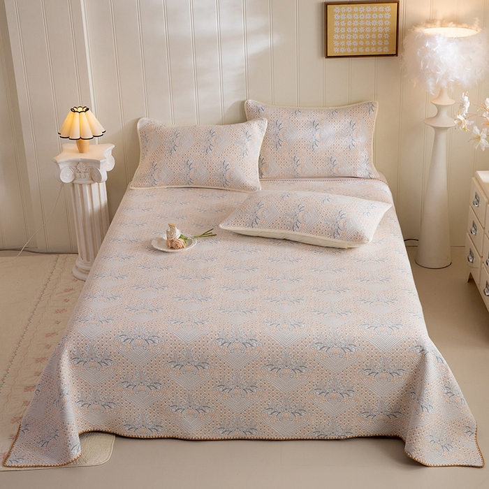 91家纺网 家纺一手货源 找家纺 （总）美达家纺 2026新款全棉六层纱高温砂洗贝壳边床盖单品床盖床盖单件