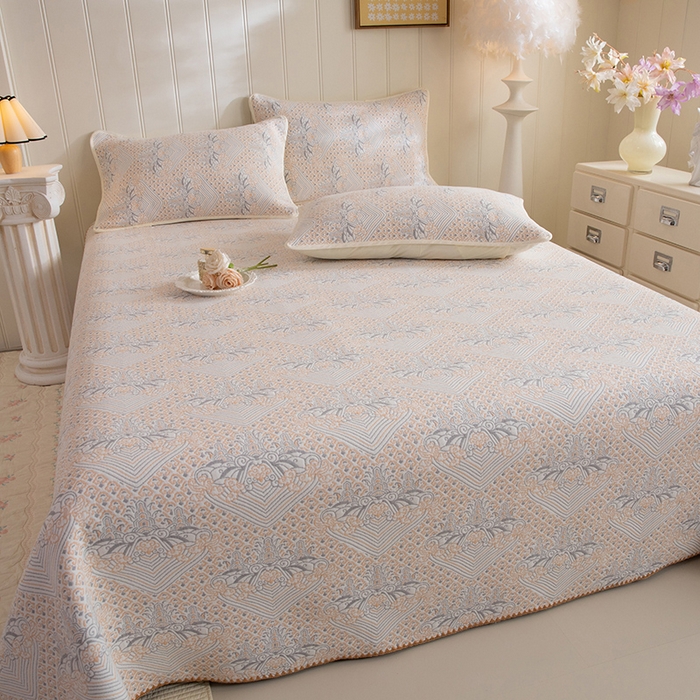 91家纺网 家纺一手货源 找家纺 （总）美达家纺 2026新款全棉六层纱高温砂洗贝壳边床盖单品床盖床盖单件