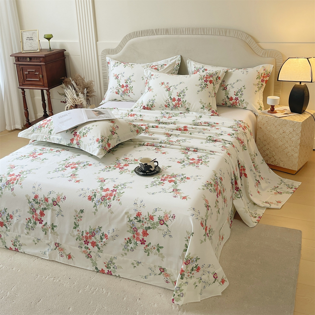 91家纺网 家纺一手货源 找家纺 宝齐莱家纺 2026新款全棉纯棉13372印花单床单床单单件 香榭丽