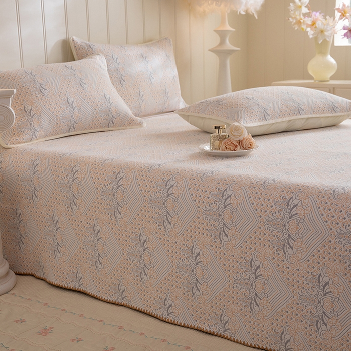 91家纺网 家纺一手货源 找家纺 （总）美达家纺 2026新款全棉六层纱高温砂洗贝壳边床盖单品床盖床盖单件