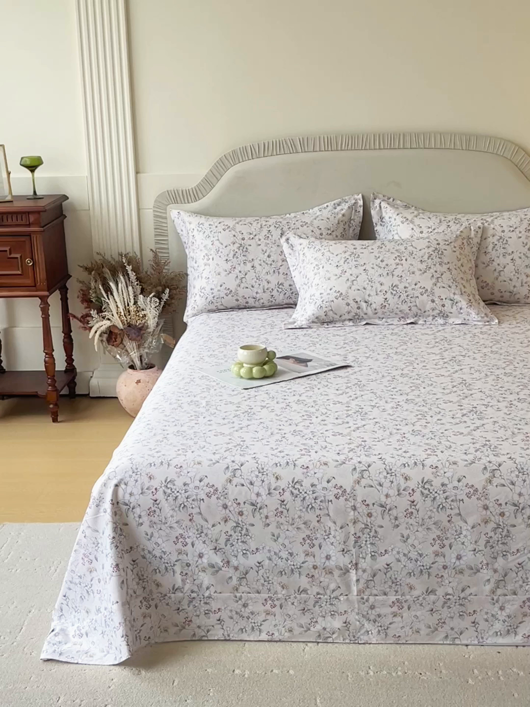 91家纺网 家纺一手货源 找家纺 宝齐莱家纺 2026新款全棉纯棉13372印花单床单床单单件 烟花间