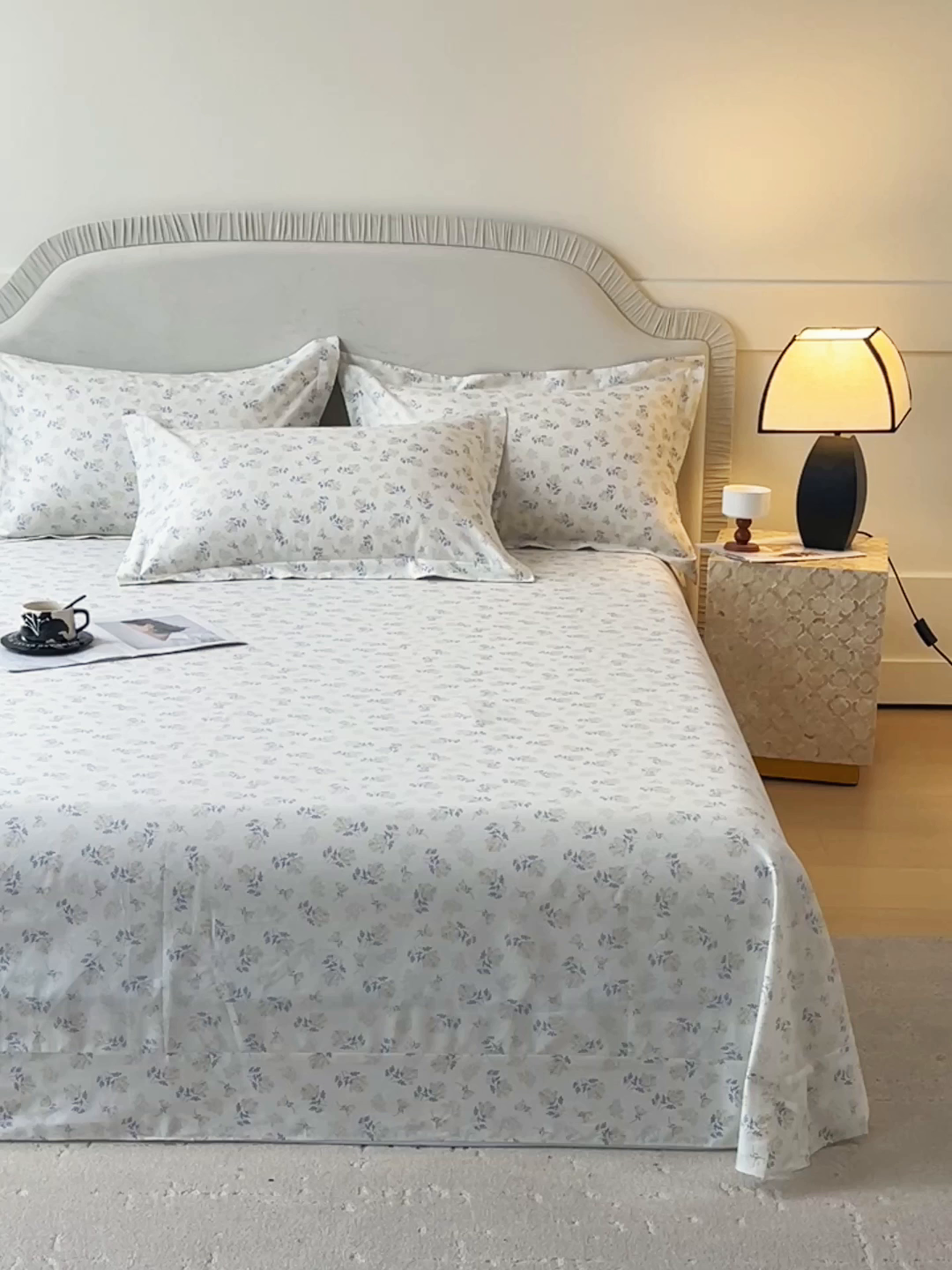 91家纺网 家纺一手货源 找家纺 宝齐莱家纺 2026新款全棉纯棉13372印花单床单床单单件 左岸晨雾