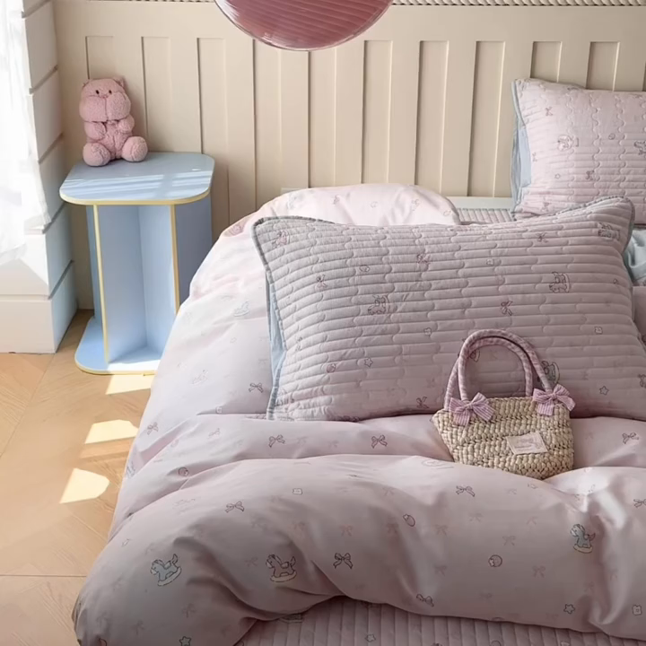 91家纺网 家纺一手货源 找家纺 （总）孑寐家纺 2026新款全棉纯棉四季款床盖四件套