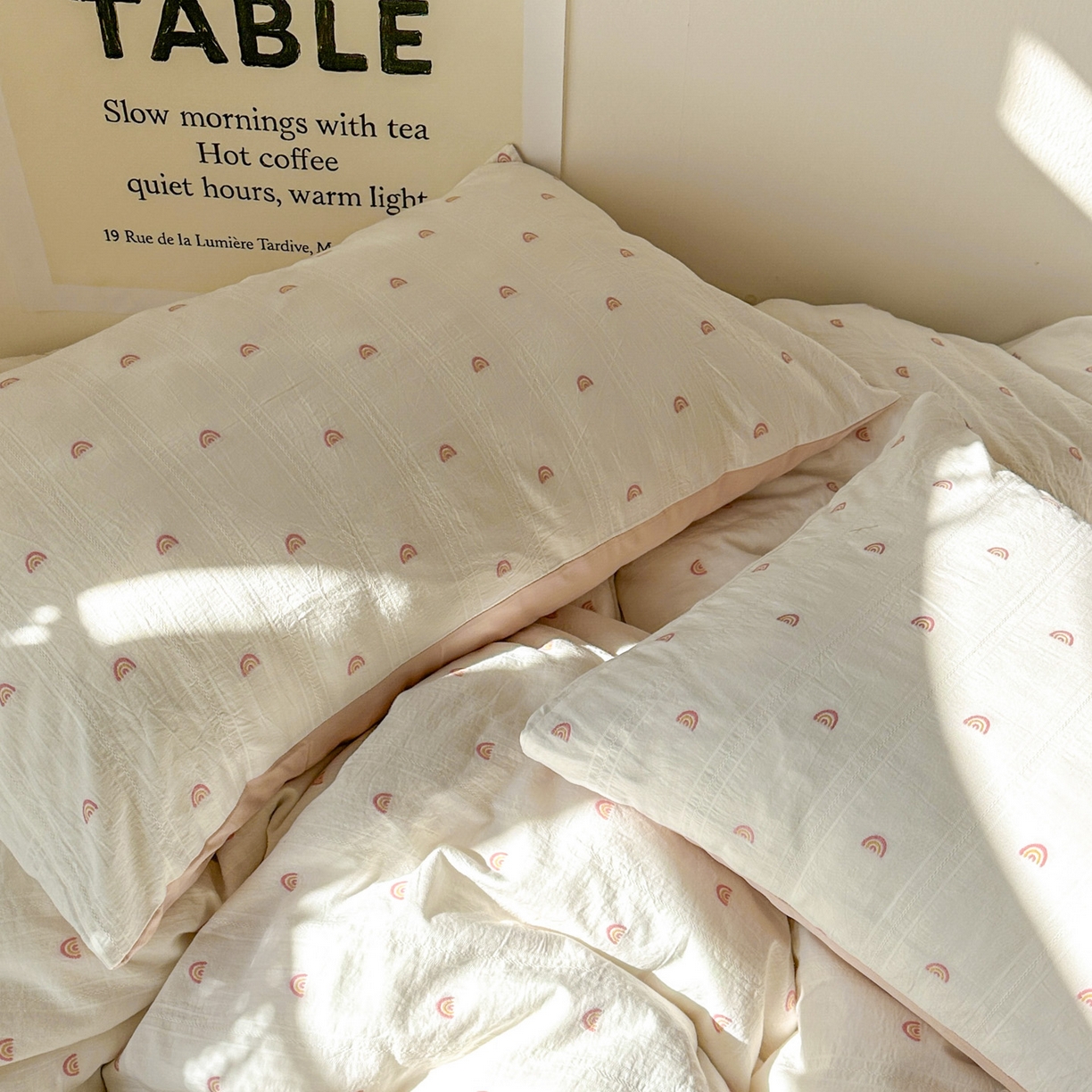 91家纺网 家纺一手货源 找家纺 （总）田野 2026新款水洗棉提花人字小清新系列四件套