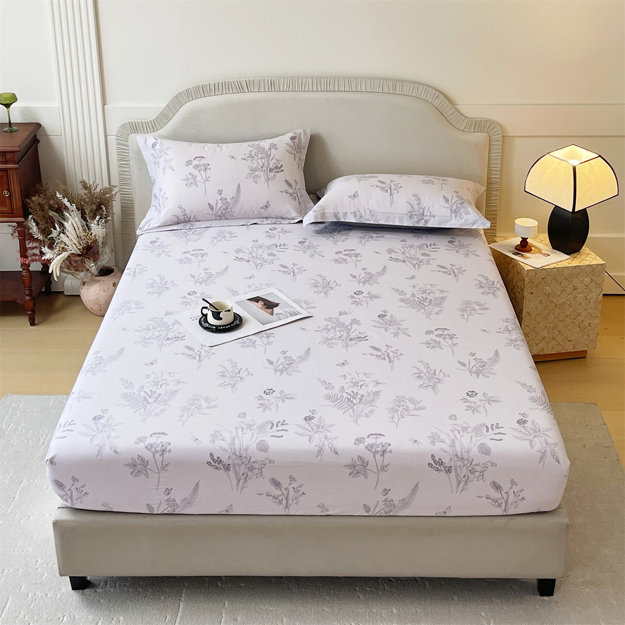 91家纺网 家纺一手货源 找家纺 （总）宝齐莱家纺 2026新款全棉纯棉13372印花单床笠床笠单件