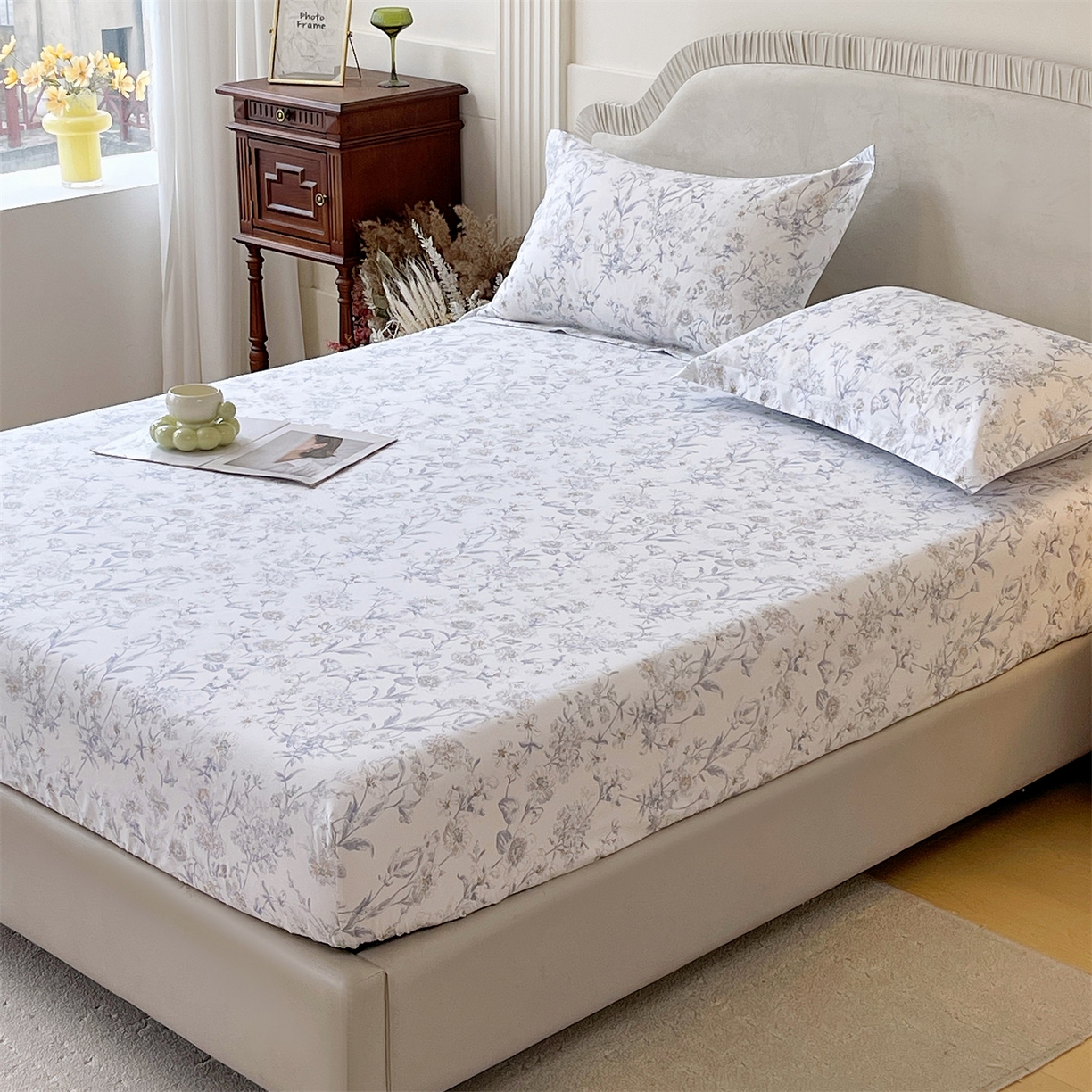 91家纺网 家纺一手货源 找家纺 （总）宝齐莱家纺 2026新款全棉纯棉13372印花单床笠床笠单件