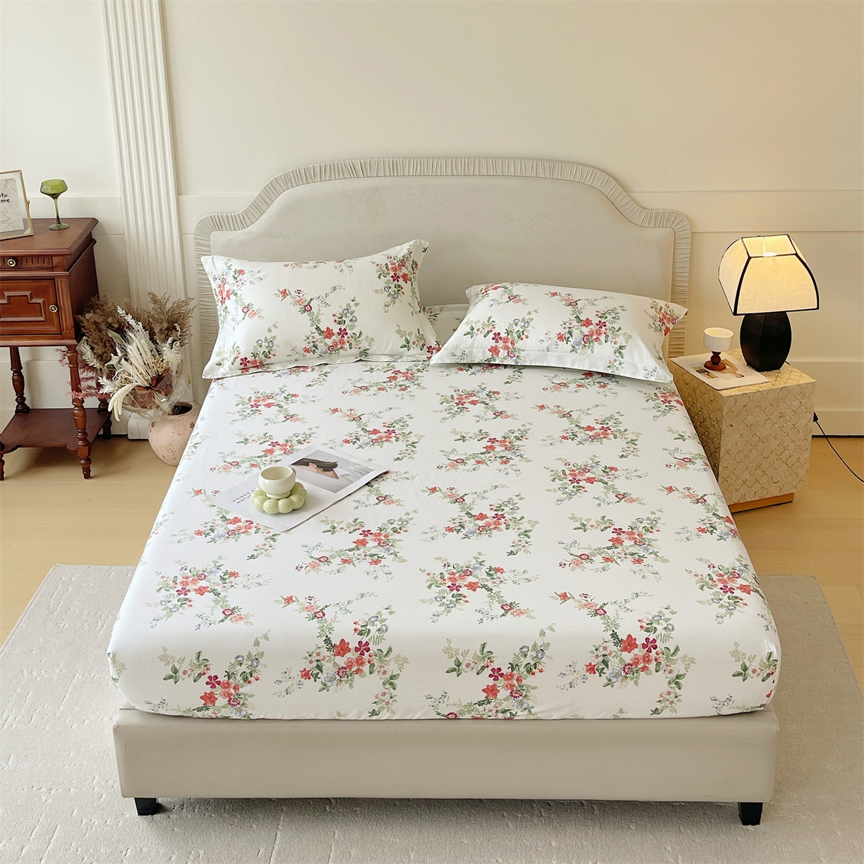 91家纺网 家纺一手货源 找家纺 （总）宝齐莱家纺 2026新款全棉纯棉13372印花单床笠床笠单件