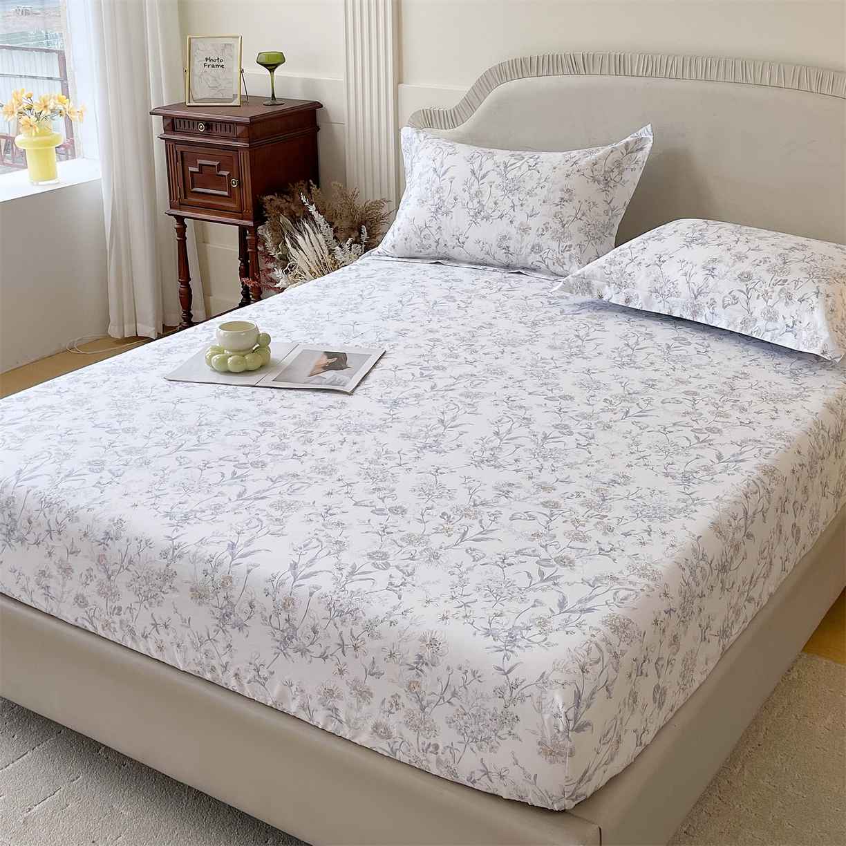 91家纺网 家纺一手货源 找家纺 （总）宝齐莱家纺 2026新款全棉纯棉13372印花单床笠床笠单件