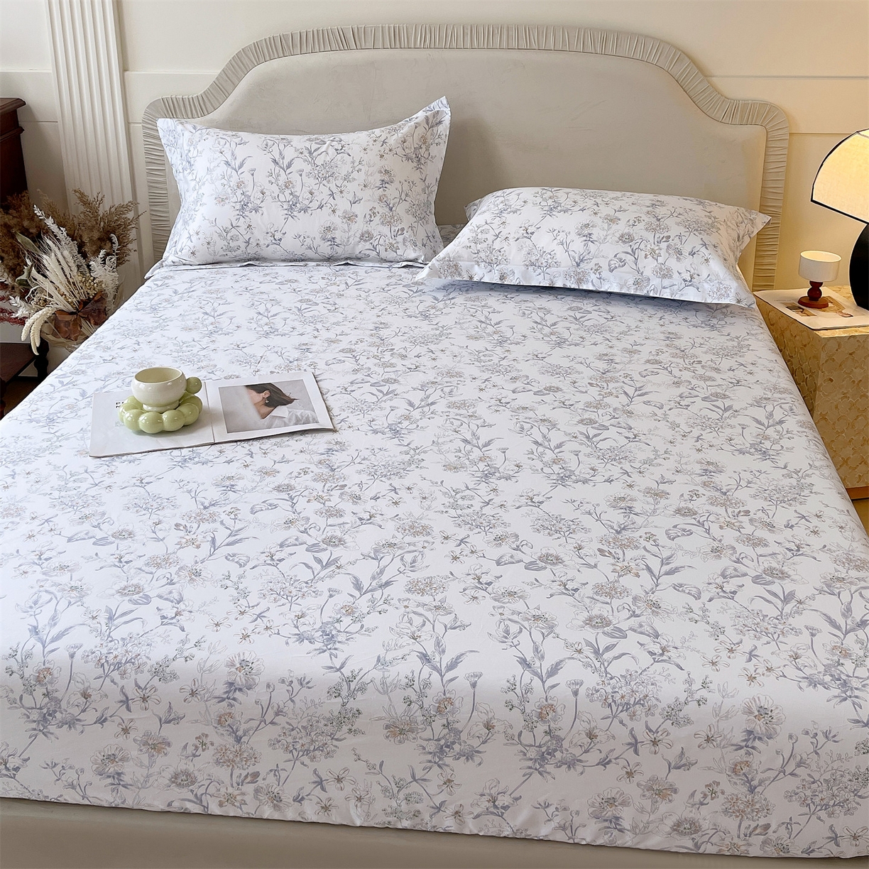 91家纺网 家纺一手货源 找家纺 （总）宝齐莱家纺 2026新款全棉纯棉13372印花单床笠床笠单件