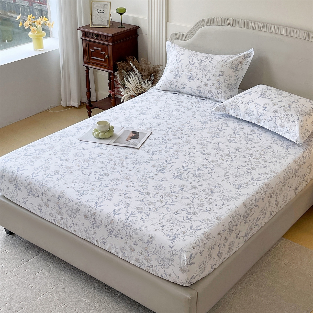 91家纺网 家纺一手货源 找家纺 （总）宝齐莱家纺 2026新款全棉纯棉13372印花单床笠床笠单件