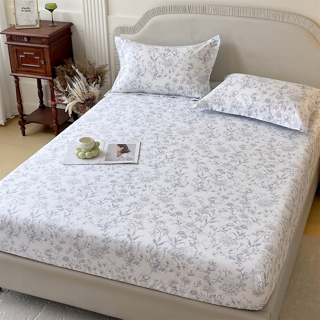 91家纺网 家纺一手货源 找家纺 （总）宝齐莱家纺 2026新款全棉纯棉13372印花单床笠床笠单件