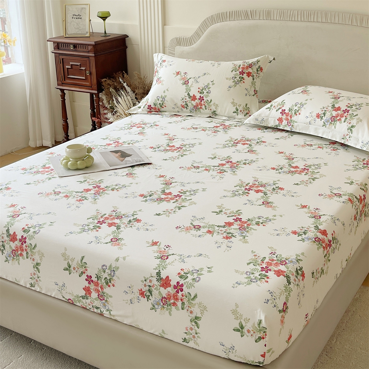 91家纺网 家纺一手货源 找家纺 宝齐莱家纺 2026新款全棉纯棉13372印花单床笠床笠单件 香榭丽