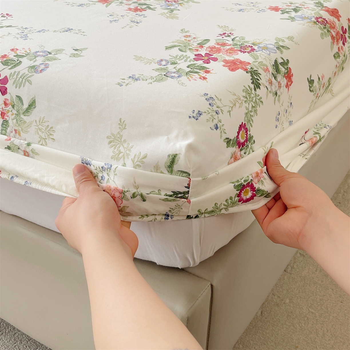 91家纺网 家纺一手货源 找家纺 宝齐莱家纺 2026新款全棉纯棉13372印花单床笠床笠单件 香榭丽