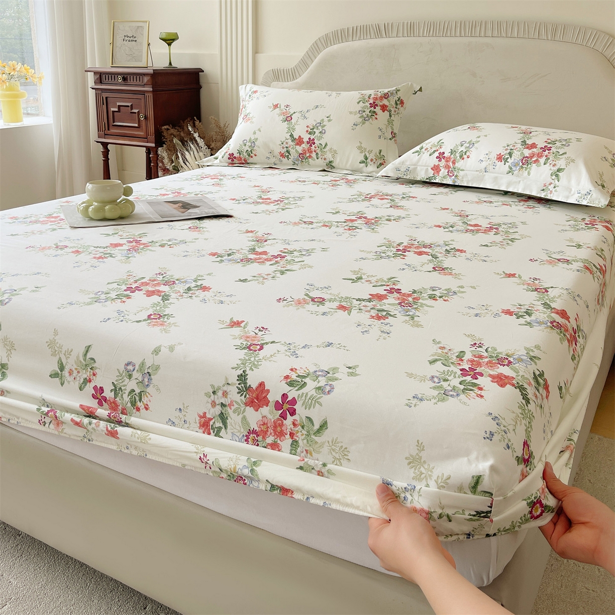 91家纺网 家纺一手货源 找家纺 宝齐莱家纺 2026新款全棉纯棉13372印花单床笠床笠单件 香榭丽