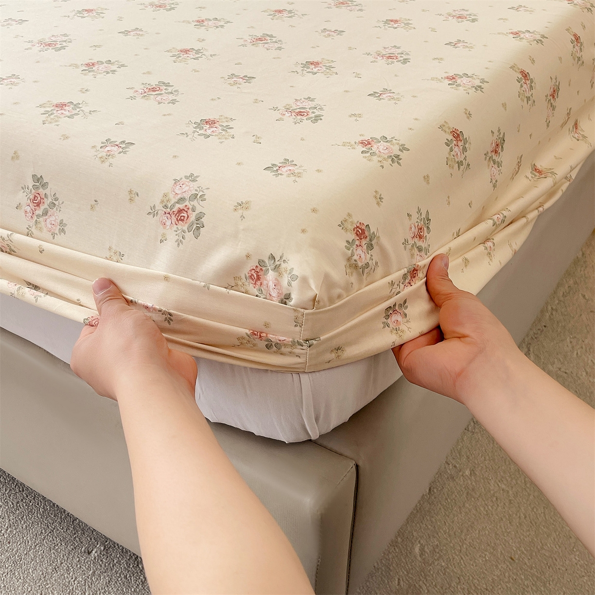 91家纺网 家纺一手货源 找家纺 宝齐莱家纺 2026新款全棉纯棉13372印花单床笠床笠单件 洛可可