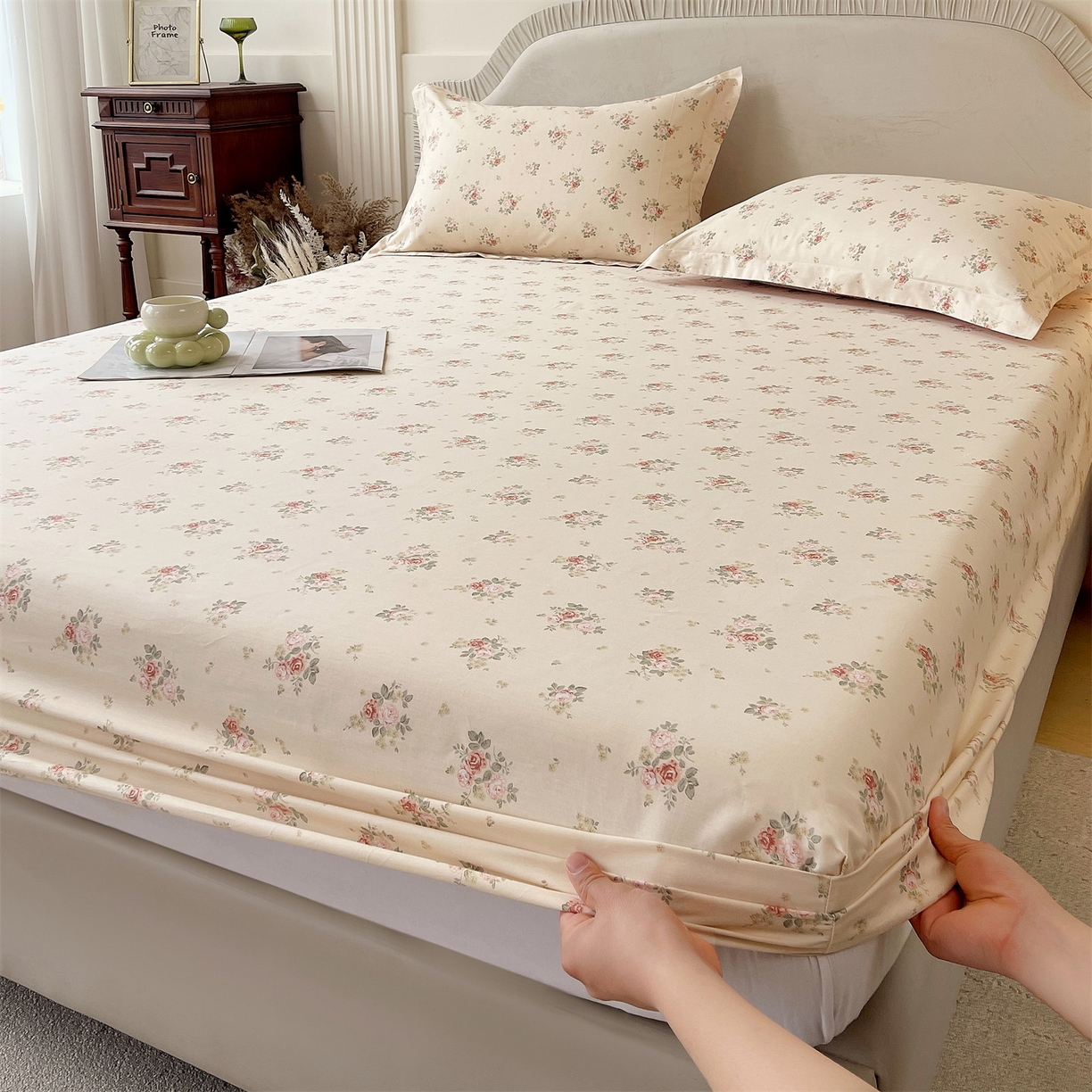 91家纺网 家纺一手货源 找家纺 宝齐莱家纺 2026新款全棉纯棉13372印花单床笠床笠单件 洛可可